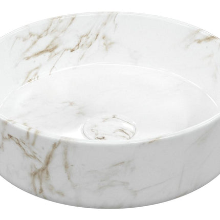 Boujee 355mm Ceramic Round Washbowl & Waste