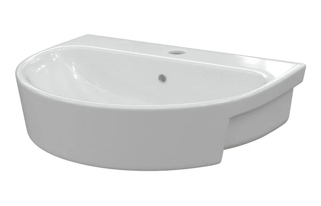 Coniston 555x435mm 1TH Semi Recessed Basin