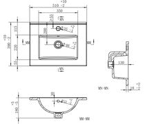 Como Floor Standing 2 Door Basin Unit with Thin Edge Ceramic Basin | 510mm or 610mm