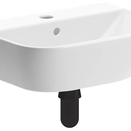 Sondrio 450x320mm 1TH Cloakroom Basin & Bottle Trap Black