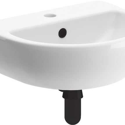 Genoa 450x400mm 1TH Cloakroom Basin & Bottle Trap
