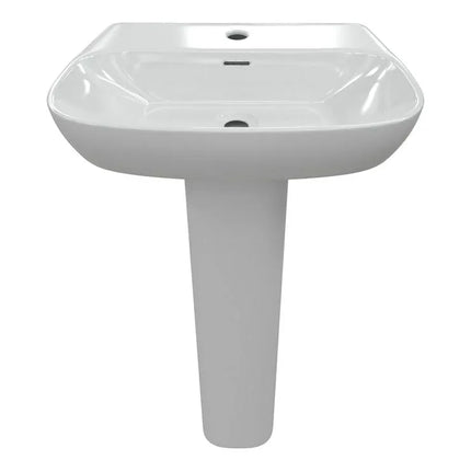 Linden 600x400mm 1TH Basin & Full Pedestal