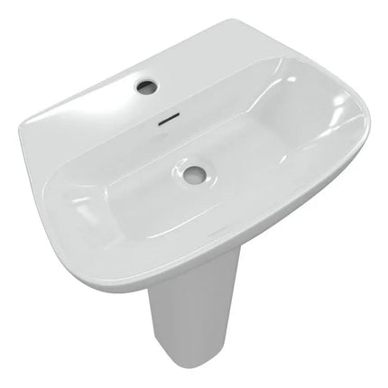 Linden 600x400mm 1TH Basin & Full Pedestal