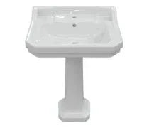 Traditional 600x500mm Basin & Full Pedestal