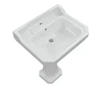 Traditional 600x500mm Basin & Full Pedestal