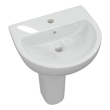 Auro 4-Piece Bathroom Suite | Rimless Close Coupled WC, Basin & Full Pedestal