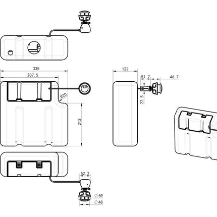 Concealed Cistern Side Inlet - Compact Dual Flush 6/4L WRAS Approved