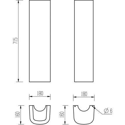 Coniston 555x430mm 1TH Basin & Full Pedestal