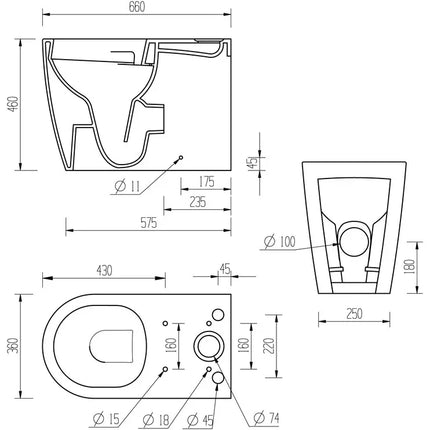 Coniston Rimless Close Coupled Fully Shrouded Comfort Height WC with Soft Close Seat - White | Lifetime Guarantee