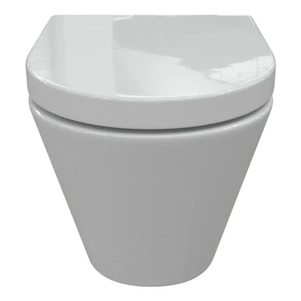 Coniston Rimless Wall Hung WC - White 360mm Soft Close Seat Dual Flush