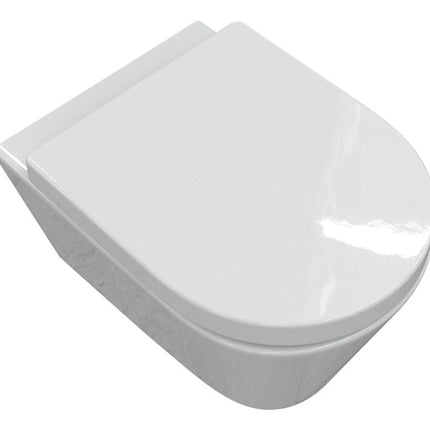 Coniston Rimless Swirlux Wall Hung WC & Soft Close Seat | 340mm | Dual Flush | Lifetime Guarantee