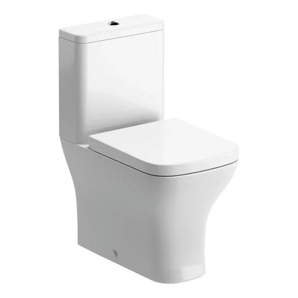 Sondrio Short Projection Close Coupled Fully Shrouded WC with Soft Close Seat - White | Lifetime Guarantee