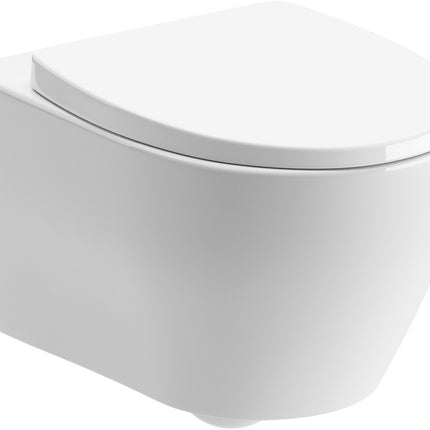 Poppy Rimless Wall Hung WC & Soft Close Seat
