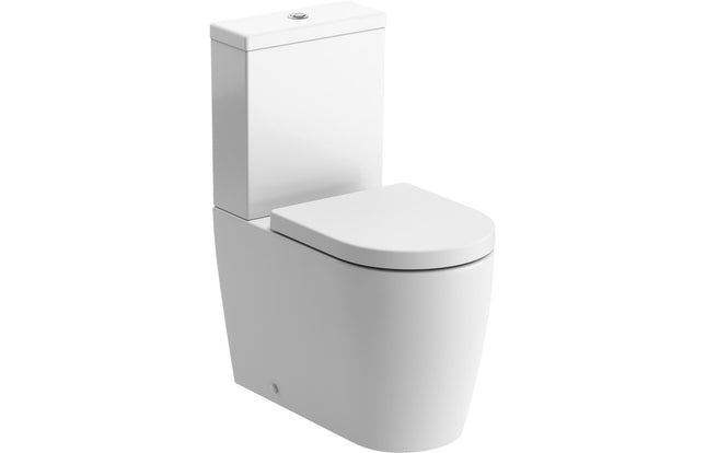 Coniston Rimless Close Coupled Fully Shrouded Comfort Height WC & Soft Close Seat