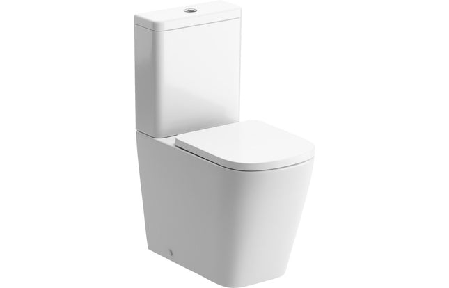 Linden Rimless Close Coupled Fully Shrouded Short Projection WC & Soft Close Seat