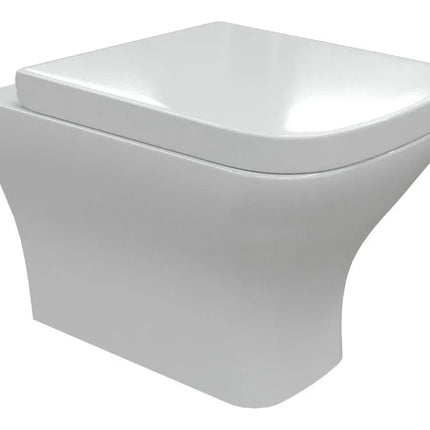 Sondrio Rimless Comfort Height Back to Wall WC with Soft Close Seat - White | Lifetime Guarantee
