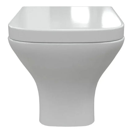 Sondrio Rimless Comfort Height Back to Wall WC with Soft Close Seat - White | Lifetime Guarantee Wrap Over Soft Close Seat