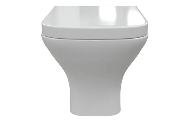 Sondrio Rimless Comfort Height Back to Wall WC with Soft Close Seat - White | Lifetime Guarantee Wrap Over Soft Close Seat