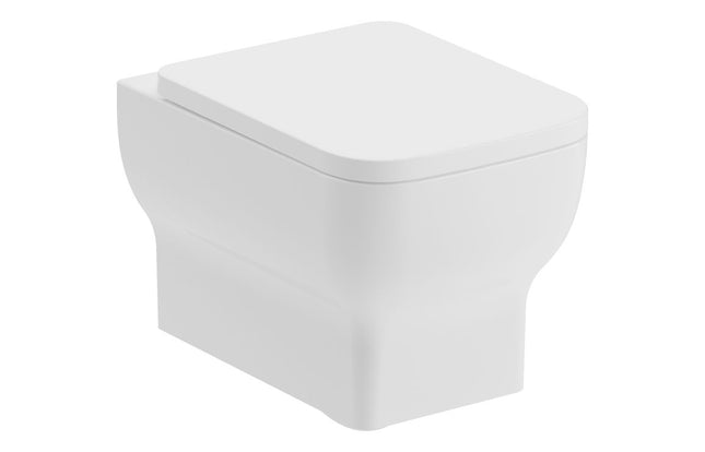 Auro Rimless Wall-Hung WC Pack | Concealed Frame, Chrome Flush Plate & Soft-Close Seat | WRAS Approved