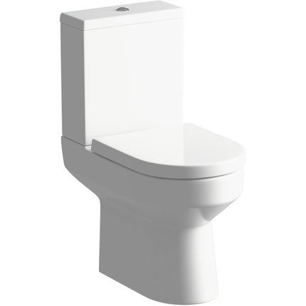 Como 410mm Floor Standing Basin Unit & Close Coupled Toilet Pack | White Gloss