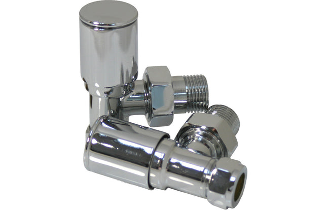 Patterned Chrome Radiator Valves