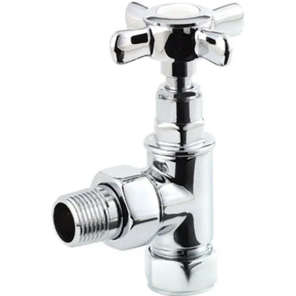 Crosshead Chrome Radiator Valves Angled