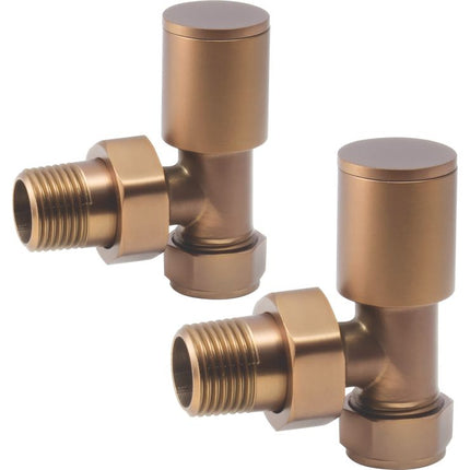 Patterned Brushed Bronze Radiator Valves