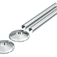 180x18mm Radiator Pipe Sleeves Chrome