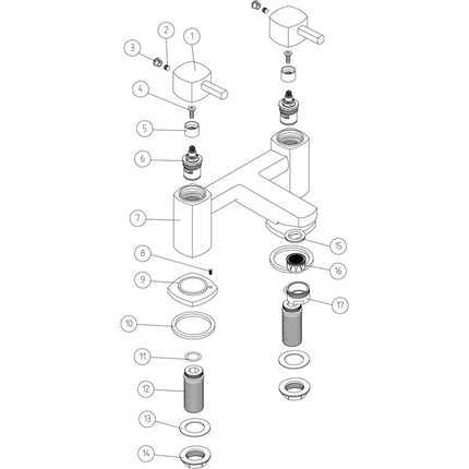 Hambledon Bath Filler - Chrome