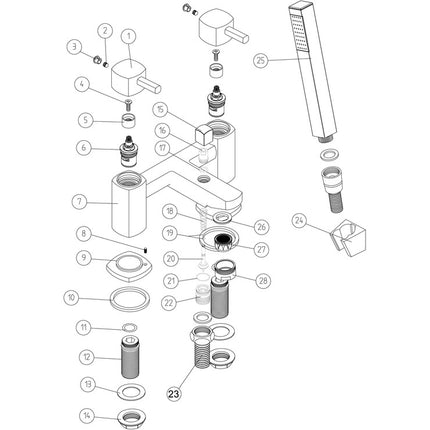 Hambledon Bath/Shower Mixer - Chrome