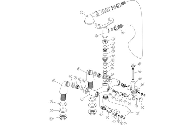 Buckham Bath/Shower Mixer - Chrome