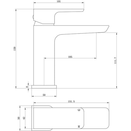 Charaton Basin Mixer & Waste - Chrome