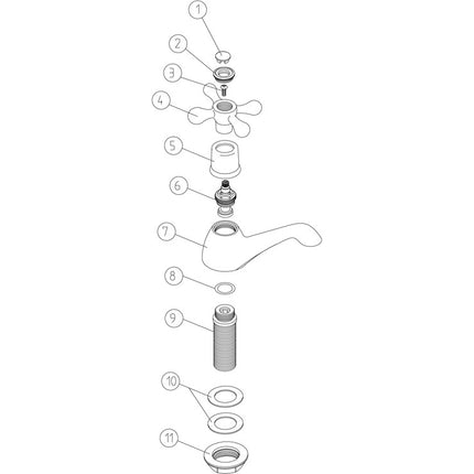 Buckham Basin Pillar Taps - Chrome