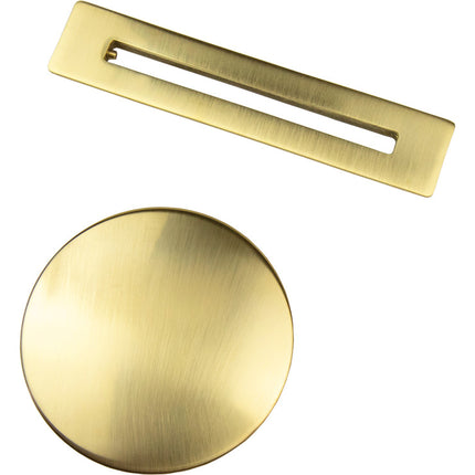 Floor Standing Bath Overflow & Waste Cover | Brushed Brass, Matt Black or Matt White