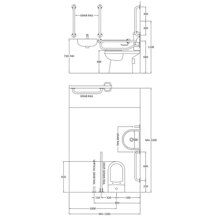 Accessible Toilet Pack White