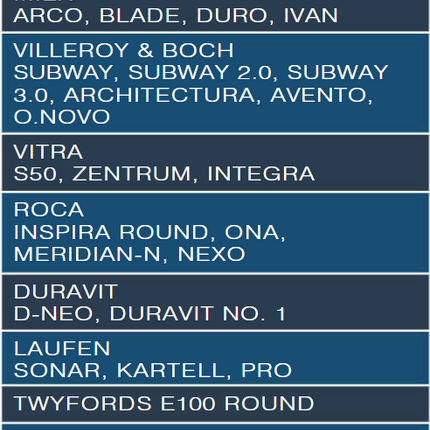 Compatibility chart for OEM replacement seat compatibility with various brands listed.