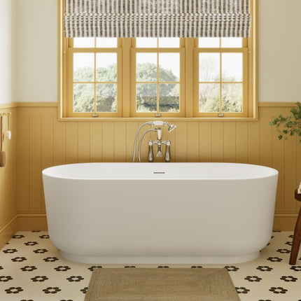 Ludlow Freestanding Double End Bath 1685x804mm | Matt White | 270L | 20-Year Guarantee