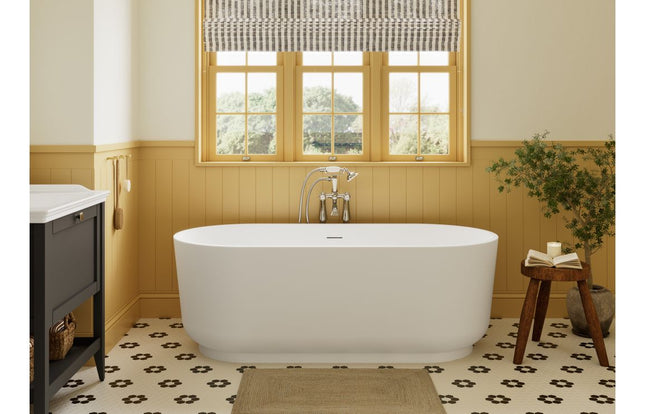Ludlow Freestanding Double End Bath 1685x804mm | Matt White