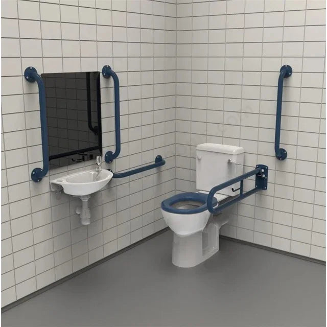 Rimless DoC M Toilet Pack With Coloured Rails Blue