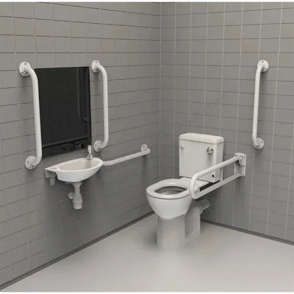 Rimless DoC M Toilet Pack With Coloured Rails White