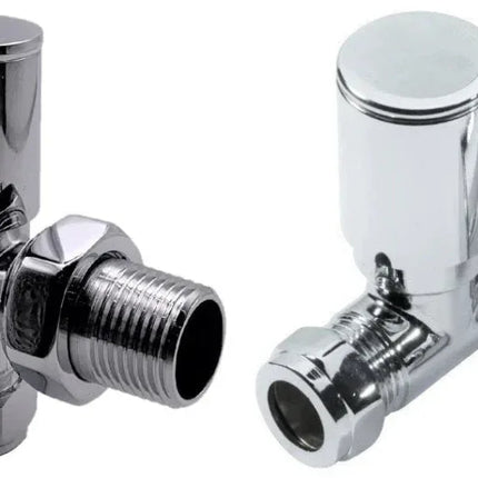 Kartell Dual Fuel Radiator Valve Set - 15mm Brass Angled & Straight Valves