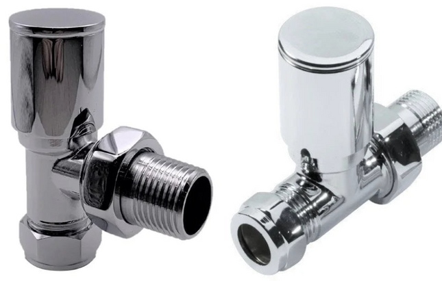 Kartell Dual Fuel Radiator Valve Set Angled-Straight