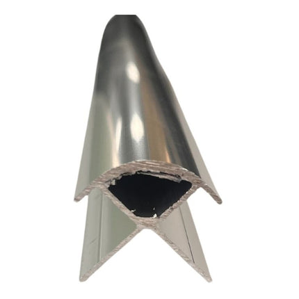 Fibo Rounded External Profile 2.4m Polished Chrome