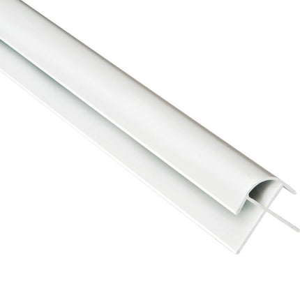 Fibo Rounded External Profile 2.4m White PVC