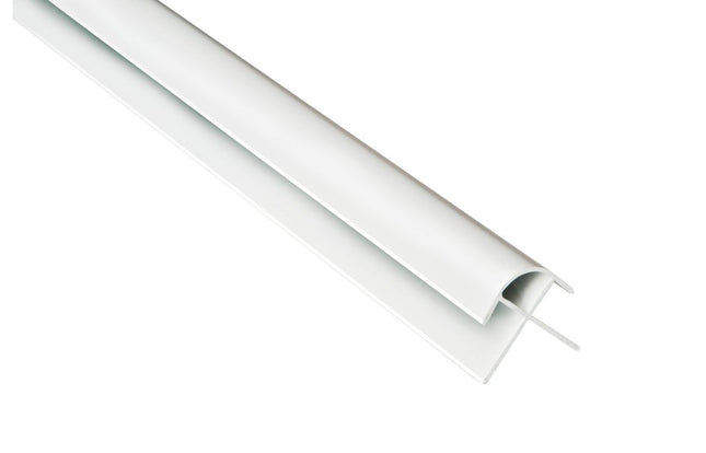 Fibo Rounded External Profile 2.4m White PVC