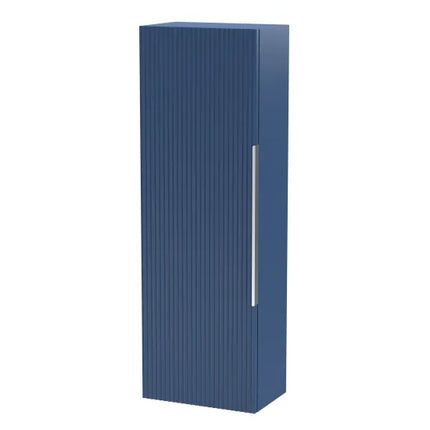 Hudson Reed Fluted 400mm Wall Hung Tall Cabinet - Art Deco Satin Finish