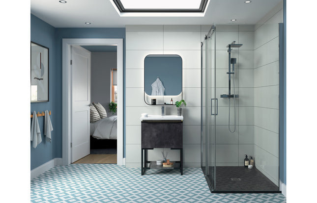 Ambience iKon Shower Side Panel — 8mm Toughened Glass — Chrome