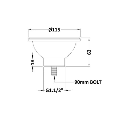 Nuie 90mm Basket Strainer Waste for Fireclay Sinks