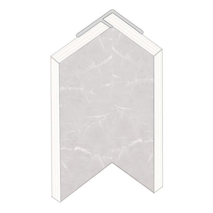 Fibo Aluminium Internal Hidden Profile 2360mm