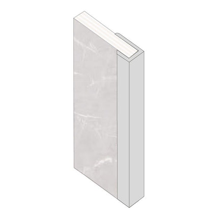 Fibo J-Shaped End Cap Profile 2.4m - Wall Panel Edge Trim